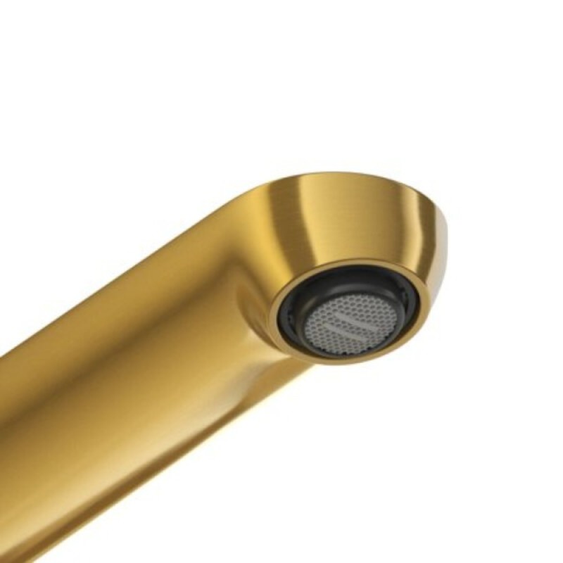 Смеситель для раковины Cezares STYLUS-BLI1-BORO-W0, с донным клапаном, брашированное золото