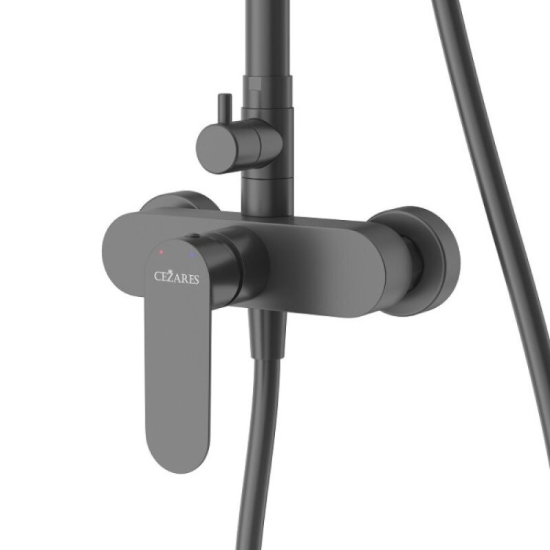Душевая система Cezares STYLUS-CD-NOP, цвет черный матовый