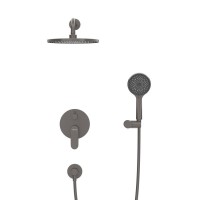 Душевая система Cezares STYLUS-DSET-GM, оружейная сталь
