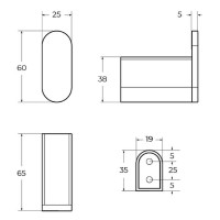 Крючок Cezares Stylus-HK-01, хром