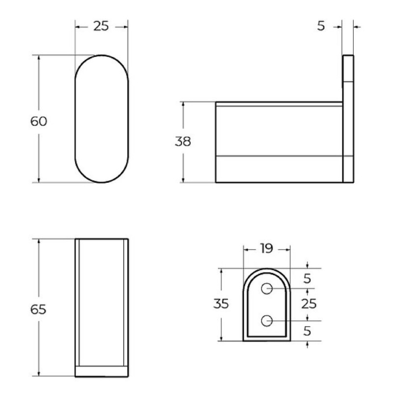Крючок Cezares Stylus-HK-01, хром