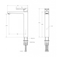 Смеситель для раковины Cezares STYLUS-LC-01-W0, хром