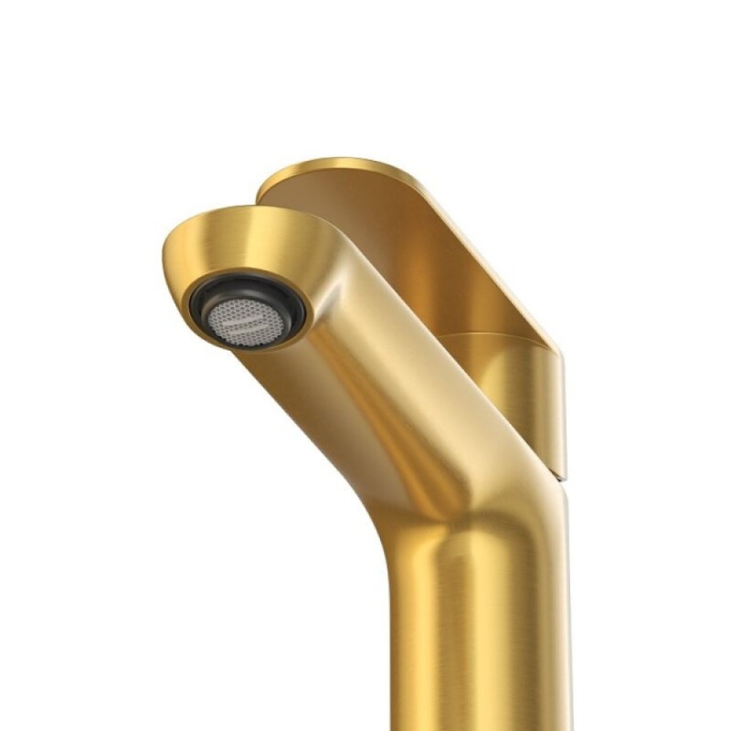 Смеситель для раковины Cezares STYLUS-LS-BORO, с донным клапаном, брашированное золото