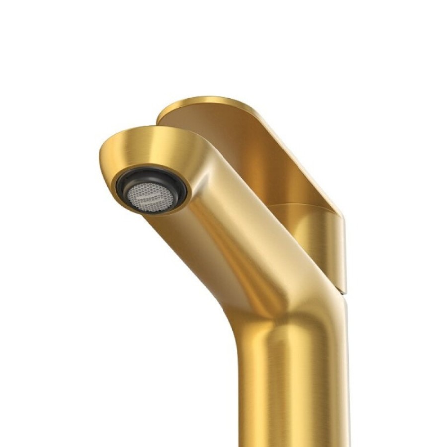 Смеситель для раковины Cezares STYLUS-LS-BORO, с донным клапаном, брашированное золото