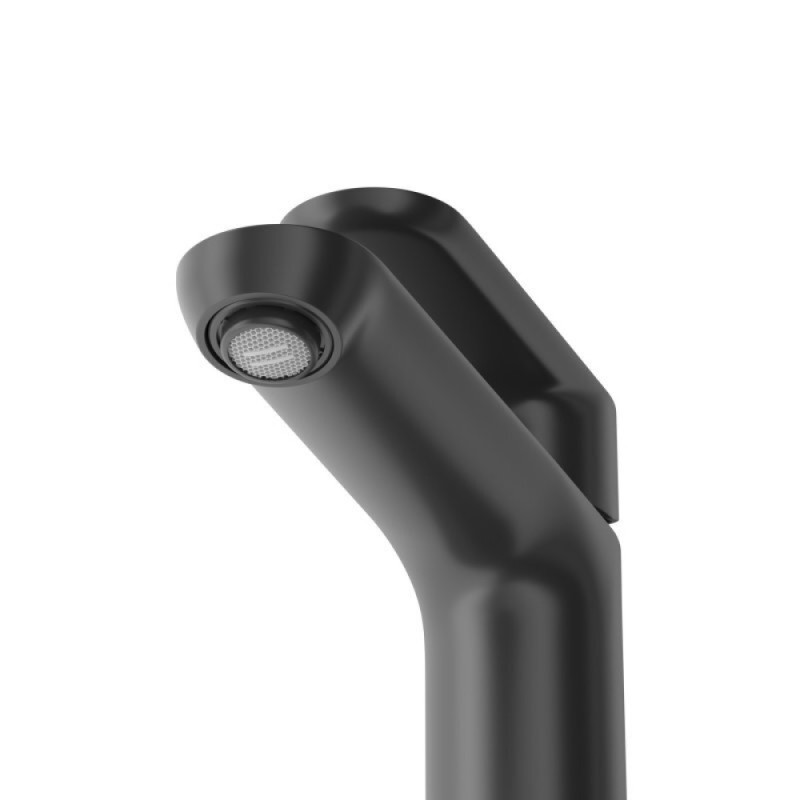 Смеситель для раковины Cezares STYLUS-LS-NOP, с донным клапаном, черный матовый