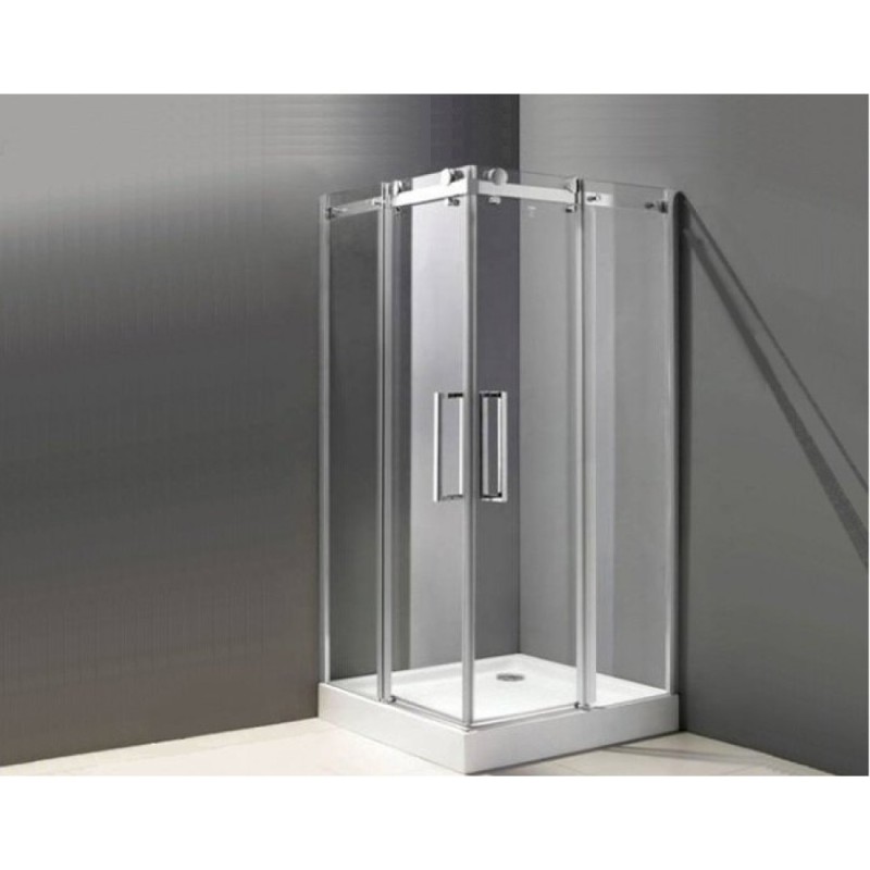 Душевой уголок Cezares Stylus-O-M-A-2-90-C-Cr, 90 x 90 см, стекло прозрачное, профиль хром