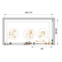 Душевой уголок Cezares Stylus-O-M-AH-1-130/90-C-Cr, 130 x 90 см, стекло прозрачное, профиль хром
