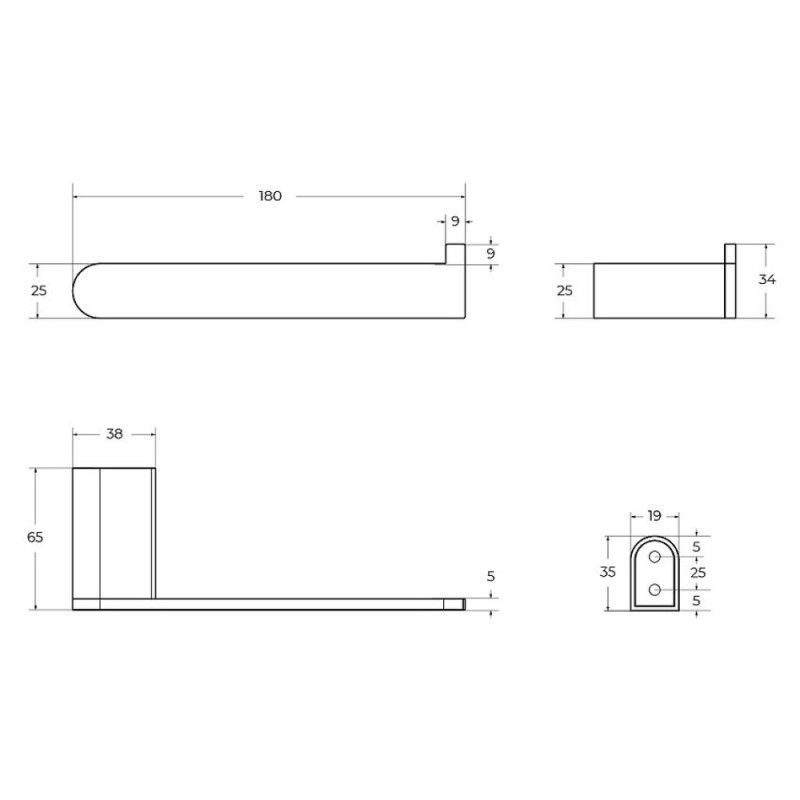 Держатель туалетной бумаги Cezares Stylus-PH1-IN без крышки, сатин