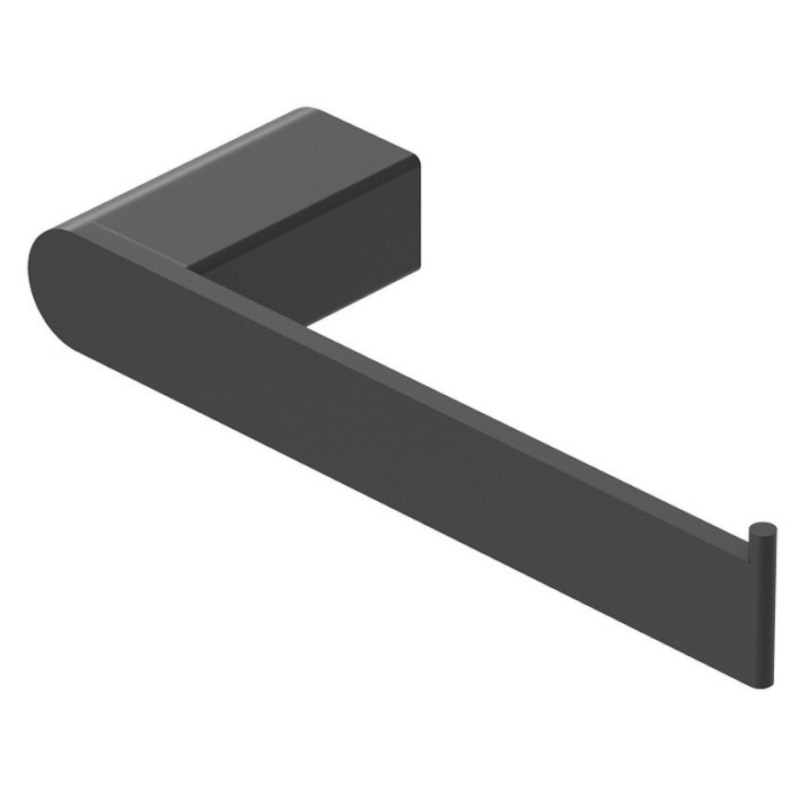 Держатель туалетной бумаги Cezares Stylus-PH1-NOP без крышки, черный матовый