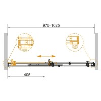Душевая дверь в нишу Cezares STYLUS-SOFT-BF-1-100-C-Cr, 100 см, стекло прозрачное, цвет профиля хром