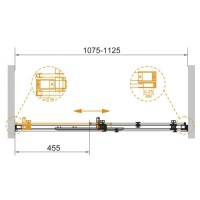 Душевая дверь в нишу Cezares STYLUS-SOFT-BF-1-110-C-Cr, 110 см, стекло прозрачное, цвет профиля хром