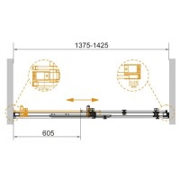 Душевая дверь Cezares Stylus-Soft-BF-1-140-C-Cr 140x195 см с доводчиком