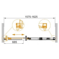 Душевая дверь Cezares Stylus-Soft-BF-1-160-C-Cr 160x195 см с доводчиком