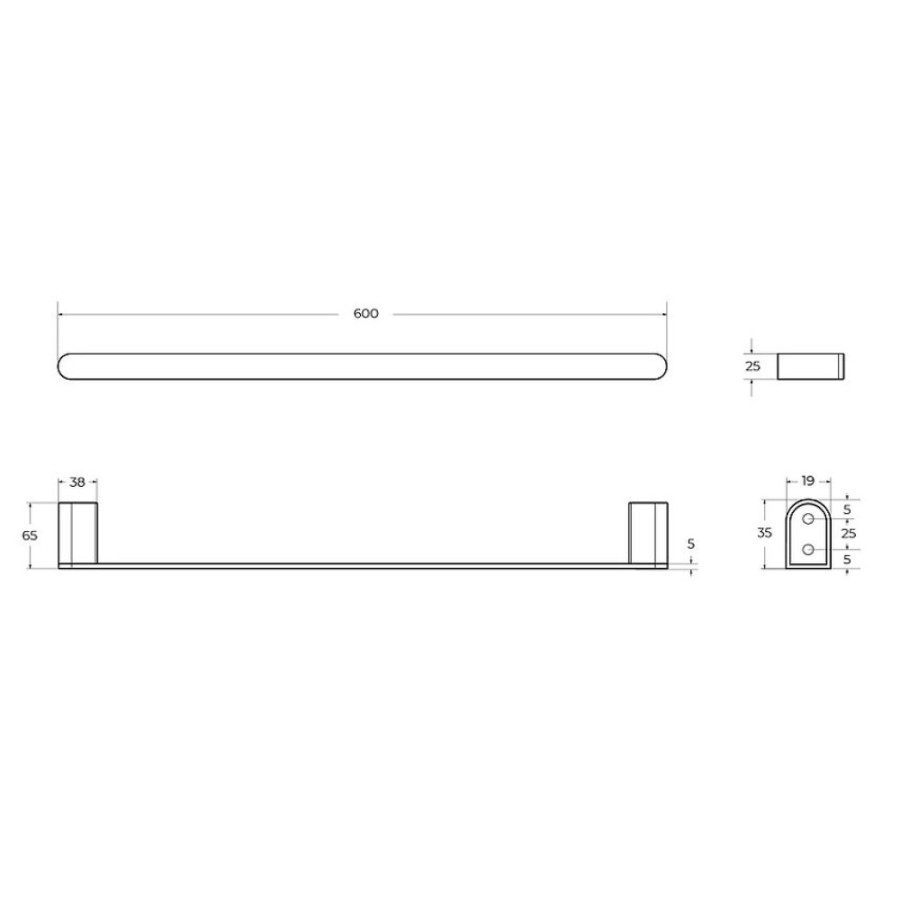 Полотенцедержатель Cezares Stylus-TH-60-IN, 60 см, сатин
