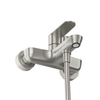Смеситель для ванны и душа Cezares STYLUS-VD-IN, с душевым гарнитуром, сатин