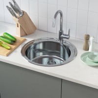 Мойка кухонная Iddis Suno S SUN50S0i77K/011UPSOi84 D50.5 см, с выпуском, шелк, сатин