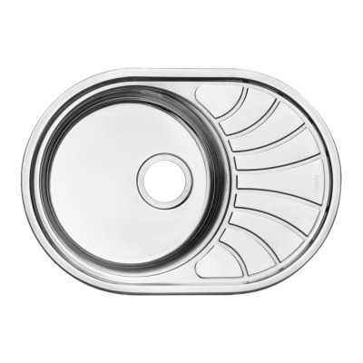 Мойка кухонная Iddis Suno S SUN65SDi77 65 см, 1 чаша, с крылом, шелк, сатин