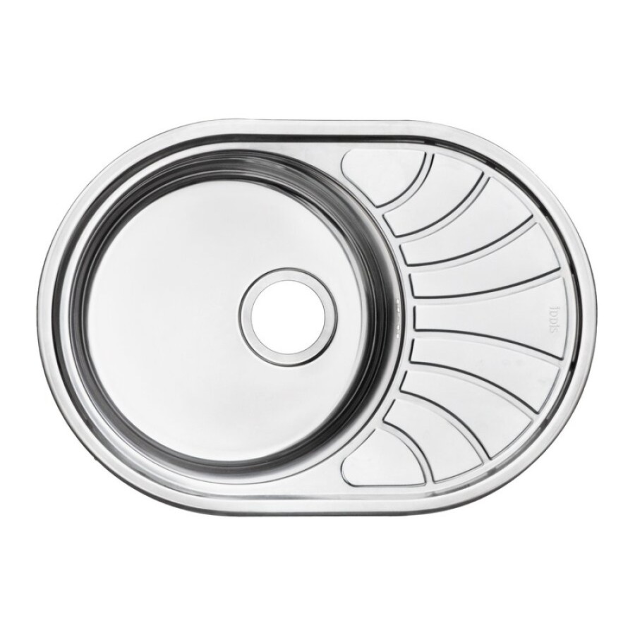 Мойка кухонная Iddis Suno S SUN65SDi77 65 см, 1 чаша, с крылом, шелк, сатин