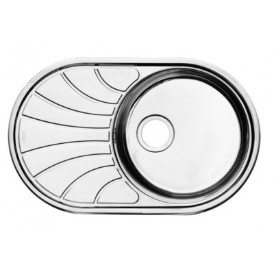 Мойка кухонная Iddis Suno S SUN77SDi77 77 см, 1 чаша, с крылом, шелк, сатин