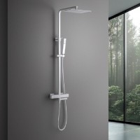 Душевая система Timo Tetra-Thermo SX-0169/16, с изливом, термостатическая, цвет белый матовый