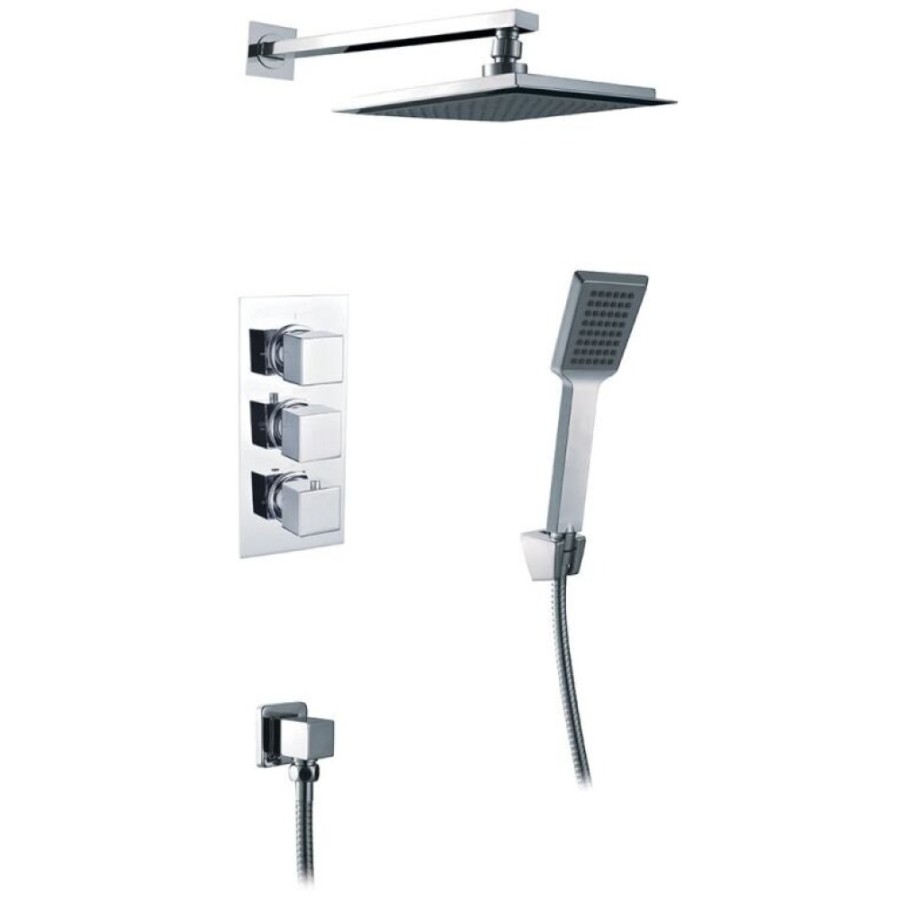Душевая система скрытого монтажа Timo Tetra-Thermo SX-0179/00 chrome, 2-х режимная с термостатом, хром