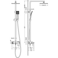 Душевая система Timo Selene SX-1030/03, черная