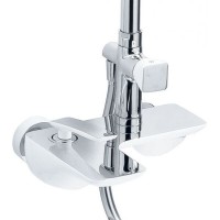 Душевая система Timo Helmi SX-1070/00 1060 chrome white, 3-х режимная, белая/хром