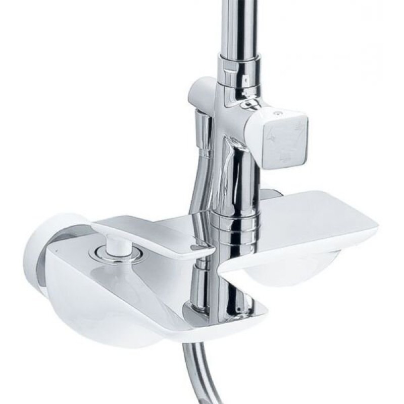 Душевая система Timo Helmi SX-1070/00 1060 chrome white, 3-х режимная, белая/хром