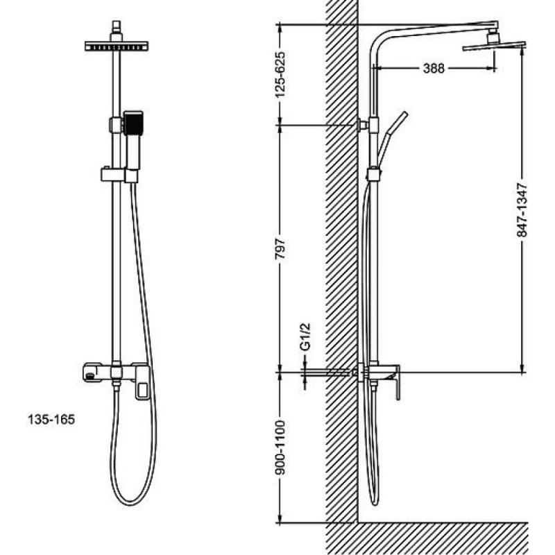 Душевая система Timo Sahara SX-1115/00 new, хром