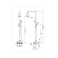 Душевая система Timo Nelson SX-1190 chrome, с изливом, цвет хром