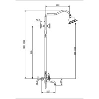 Душевая система Timo Nelson SX-1290/00, с изливом, цвет хром