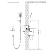 Душевая система Timo Selene SX-2039/00SM, с изливом, цвет хром