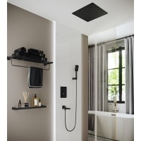 Душевая система Timo Selene SX-2039/03SM, с изливом, цвет черный матовый