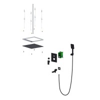 Душевая система Timo Selene SX-2039/03SM, с изливом, цвет черный матовый