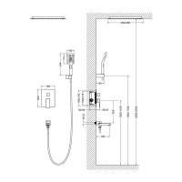 Душевая система Timo Selene SX-2039/17SM, золото матовое