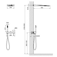 Душевая система Timo Saona SX-2340/03SM, цвет черный