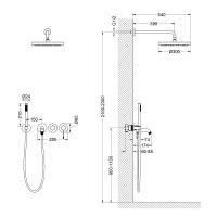 Душевая система Timo Saona SX-2348/00SM, с изливом, цвет хром