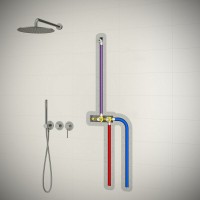 Душевая система Timo Saona SX-2349/03SM, черный матовый