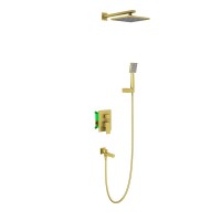 Душевая система встроенная Selene SX-3069/17SM, с изливом, матовое золото