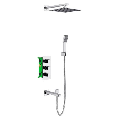 Душевая система скрытого монтажа Timo Petruma SX-5049/00SM chrome, 3-х режимная, с термостатом, хром