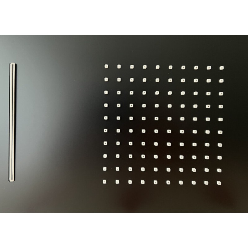 Душевая система Timo Petruma SX-5079/03SM термостатическая, с изливом, цвет чёрный матовый