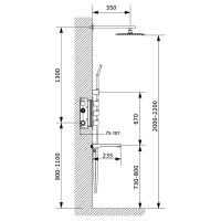 Душевая система скрытого монтажа Timo Petruma SX-5149/03SM, с термостатом, черная