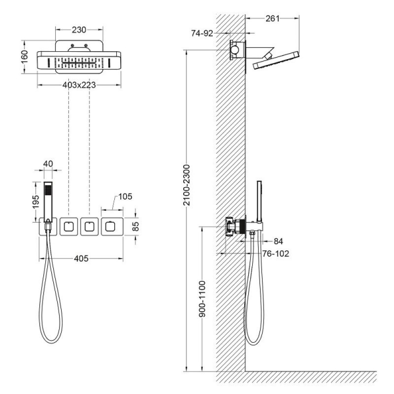 Душевая система Timo Petruma SX-5249/00SM термостатическая, цвет хром