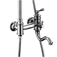 Душевая система Timo Adelia SX-6010/00 chrome, 3-х режимная, с изливом, хром