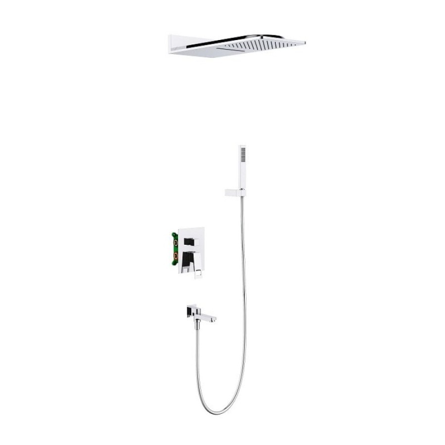 Душевая система Timo Briana SX-7119/00SM, 3 потребителя, с изливом, хром