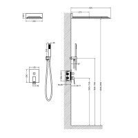 Душевая система Timo Briana SX-7139/03SM, цвет чёрный матовый