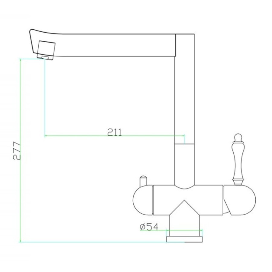 Смеситель Zorg Inox SZR-1017-7B LORA для кухни под фильтр