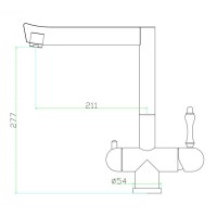 Смеситель Zorg Inox SZR-1017-7B LORA для кухни под фильтр