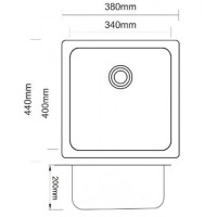 Мойка кухонная Zorg PVD GRAFIT, 38 см, графит, SZR 4438 GRAFIT