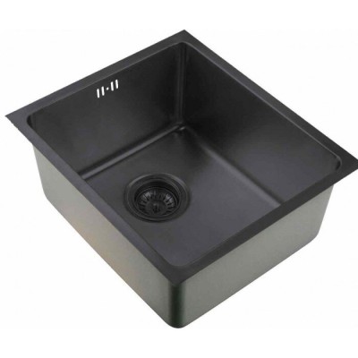 Мойка кухонная Zorg PVD GRAFIT, 38 см, графит, SZR 4438 GRAFIT